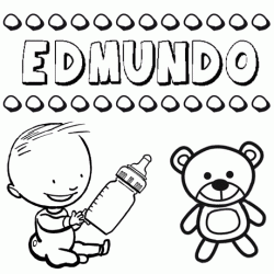 Nome Edmundo para pintar. Desenhos de todos os nomes para colorir