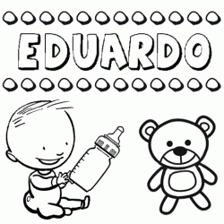 Nome Eduardo para pintar. Desenhos de todos os nomes para colorir