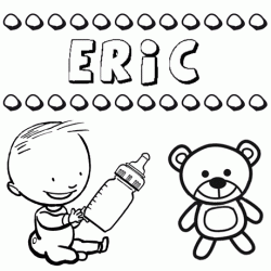 Nome Eric para pintar. Desenhos de todos os nomes para colorir