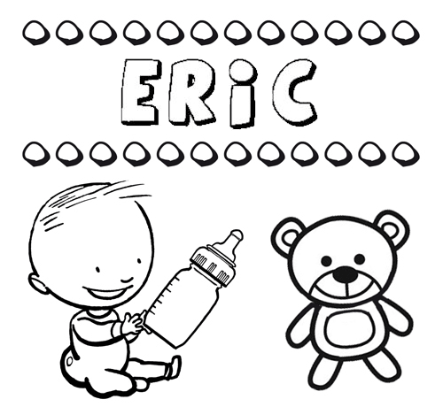 Nome Eric para pintar. Desenhos de todos os nomes para colorir