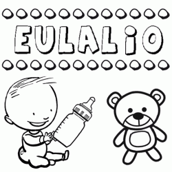Nome Eulalio para pintar. Desenhos de todos os nomes para colorir