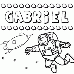 Nome Gabriel para pintar. Desenhos de todos os nomes para colorir