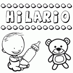 Nome Hilario para pintar. Desenhos de todos os nomes para colorir