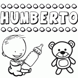 Nome Humberto para pintar. Desenhos de todos os nomes para colorir