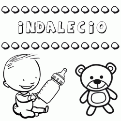 Nome Indalecio para pintar. Desenhos de todos os nomes para colorir