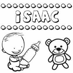 Nome Isaac para pintar. Desenhos de todos os nomes para colorir