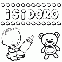 Nome Isidoro para pintar. Desenhos de todos os nomes para colorir