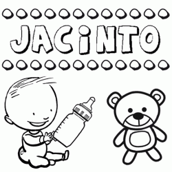 Nome Jacinto para pintar. Desenhos de todos os nomes para colorir