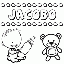 Nome Jacobo para pintar. Desenhos de todos os nomes para colorir
