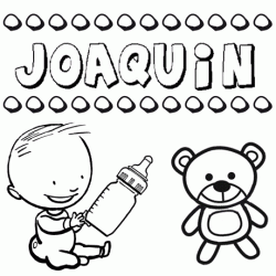 Nome Joaquín para pintar. Desenhos de todos os nomes para colorir
