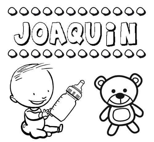 Nome Joaquín para pintar. Desenhos de todos os nomes para colorir