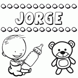 Nome Jorge para pintar. Desenhos de todos os nomes para colorir