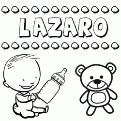 Nome Lázaro para pintar. Desenhos de todos os nomes para colorir