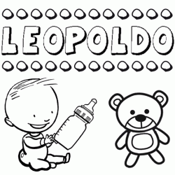 Nome Leopoldo para pintar. Desenhos de todos os nomes para colorir