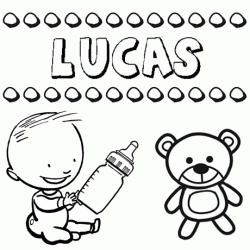 Nome Lucas para pintar. Desenhos de todos os nomes para colorir