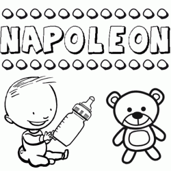 Nome Napoleón para pintar. Desenhos de todos os nomes para colorir
