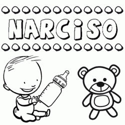 Nome Narciso para pintar. Desenhos de todos os nomes para colorir