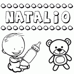 Nome Natalio para pintar. Desenhos de todos os nomes para colorir