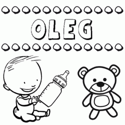 Nome Oleg para pintar. Desenhos de todos os nomes para colorir