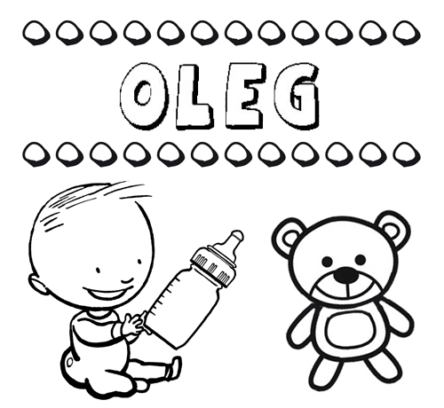 Nome Oleg para pintar. Desenhos de todos os nomes para colorir