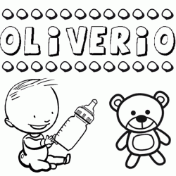 Nome Oliverio para pintar. Desenhos de todos os nomes para colorir