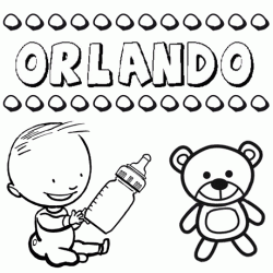 Nome Orlando para pintar. Desenhos de todos os nomes para colorir