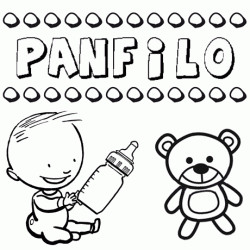 Nome Pánfilo para pintar. Desenhos de todos os nomes para colorir