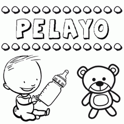 Nome Pelayo para pintar. Desenhos de todos os nomes para colorir