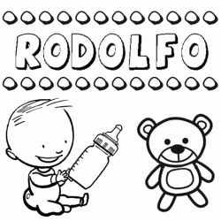 Nome Rodolfo para pintar. Desenhos de todos os nomes para colorir