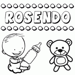 Nome Rosendo para pintar. Desenhos de todos os nomes para colorir