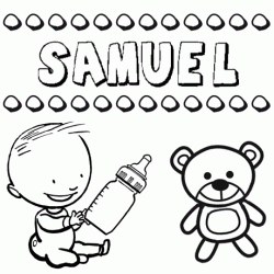 Nome Samuel para pintar. Desenhos de todos os nomes para colorir