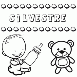 Nome Silvestre para pintar. Desenhos de todos os nomes para colorir