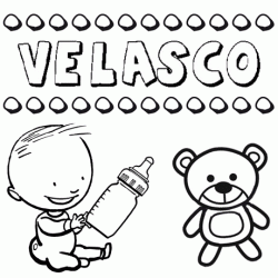 Nome Velasco para pintar. Desenhos de todos os nomes para colorir
