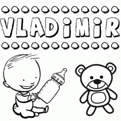 Nome Vladimir para pintar. Desenhos de todos os nomes para colorir
