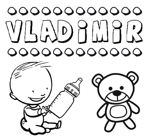 Nome Vladimir para pintar. Desenhos de todos os nomes para colorir