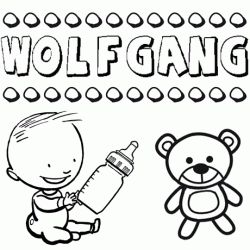 Nome Wolfgang para pintar. Desenhos de todos os nomes para colorir
