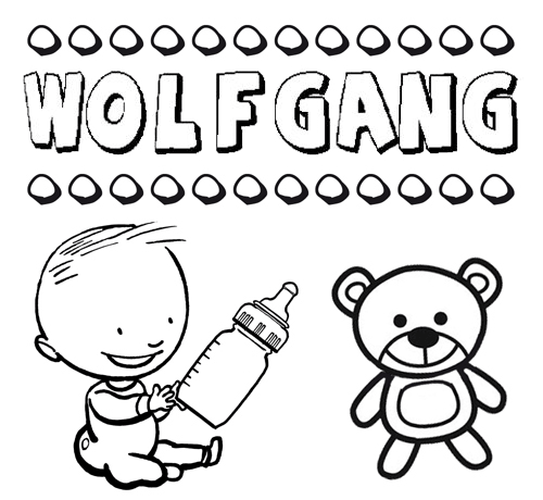 Nome Wolfgang para pintar. Desenhos de todos os nomes para colorir