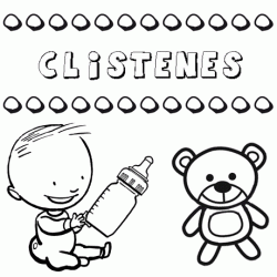Nome Clístenes para pintar. Desenhos de todos os nomes para colorir