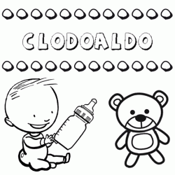 Nome Clodoaldo para pintar. Desenhos de todos os nomes para colorir