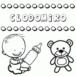 Nome Clodomiro para pintar. Desenhos de todos os nomes para colorir