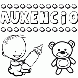 Nome Auxencio para pintar. Desenhos de todos os nomes para colorir