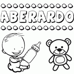 Nome Aberardo para pintar. Desenhos de todos os nomes para colorir