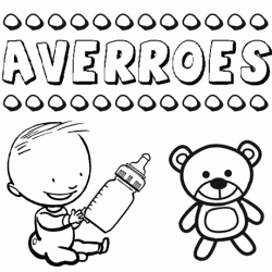 Nome Averroes para pintar. Desenhos de todos os nomes para colorir