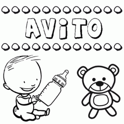 Nome Avito para pintar. Desenhos de todos os nomes para colorir