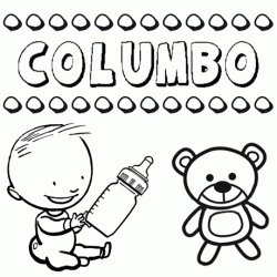 Nome Columbo para pintar. Desenhos de todos os nomes para colorir