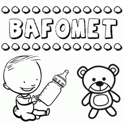 Nome Bafomet para pintar. Desenhos de todos os nomes para colorir