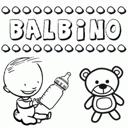 Nome Balbino para pintar. Desenhos de todos os nomes para colorir