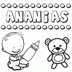 Nome Ananias para pintar. Desenhos de todos os nomes para colorir