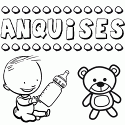 Nome Anquises para pintar. Desenhos de todos os nomes para colorir