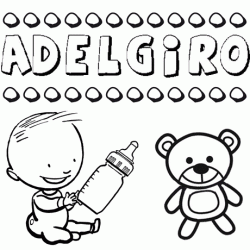 Nome Adelgiro para pintar. Desenhos de todos os nomes para colorir
